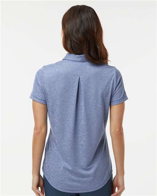 adidas A592 Women's Space Dyed Polo - Collegiate Royal Melange - OnModelBack
