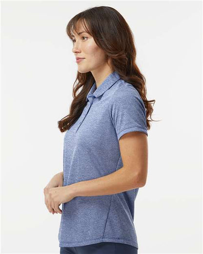 adidas A592 Women's Space Dyed Polo - Collegiate Royal Melange - OnModelSide