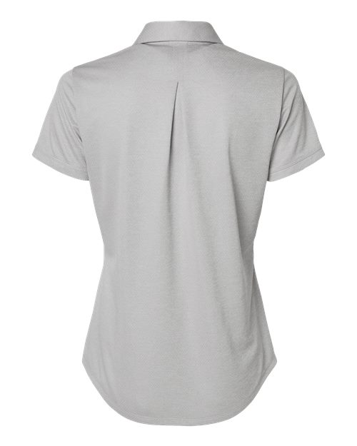adidas A592 Women's Space Dyed Polo - Grey One Heather - Back