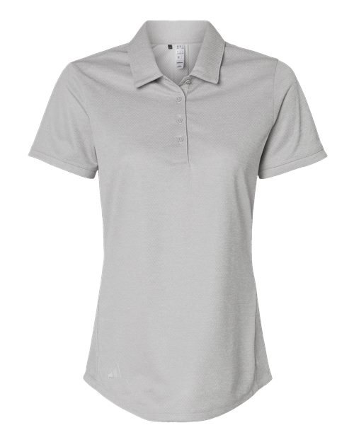 adidas A592 Women's Space Dyed Polo - Grey One Heather - Front