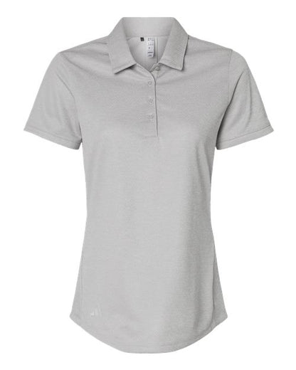 adidas A592 Women's Space Dyed Polo - Grey One Heather - Front