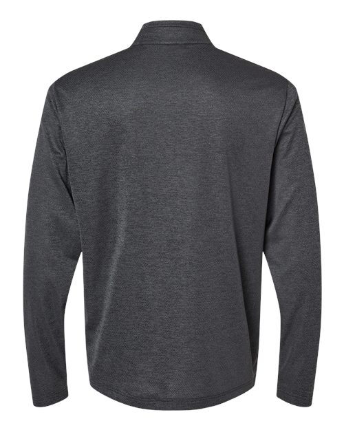 adidas A593 Men's Space Dyed Quarter-Zip Pullover - Black Melange - Back