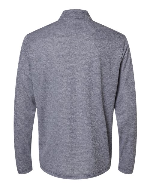 adidas A593 Men's Space Dyed Quarter-Zip Pullover - Collegiate Navy Melange - Back