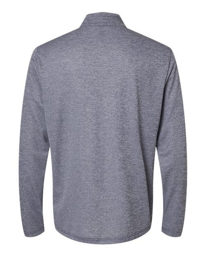adidas A593 Men's Space Dyed Quarter-Zip Pullover - Collegiate Navy Melange - Back