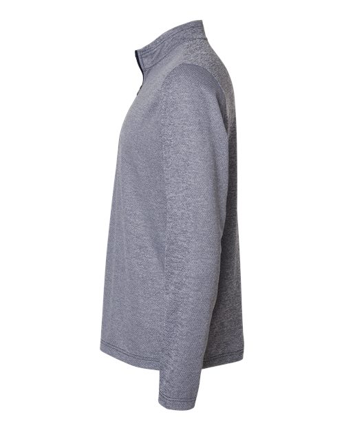 adidas A593 Men's Space Dyed Quarter-Zip Pullover - Collegiate Navy Melange - DirectSide