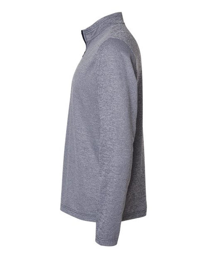 adidas A593 Men's Space Dyed Quarter-Zip Pullover - Collegiate Navy Melange - DirectSide