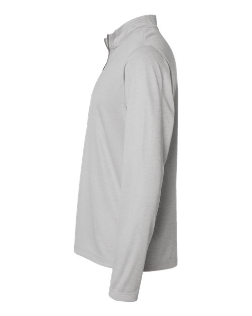 adidas A593 Men's Space Dyed Quarter-Zip Pullover - Grey One Heather - DirectSide