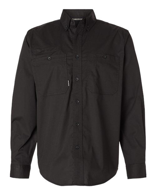 DRI DUCK 4450 Men's Craftsman Woven Shirt - Black - Front