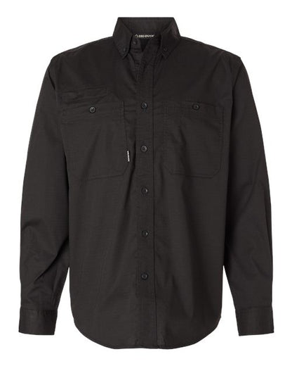 DRI DUCK 4450 Men's Craftsman Woven Shirt - Black - Front
