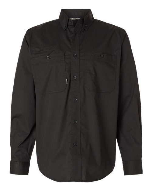 DRI DUCK 4450T Men's Craftsman Woven Shirt - Black - Front
