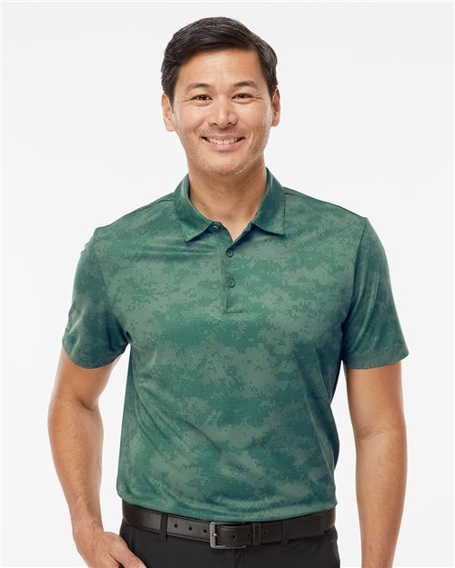 adidas A550 Men's All Over Camo Print Polo - style view