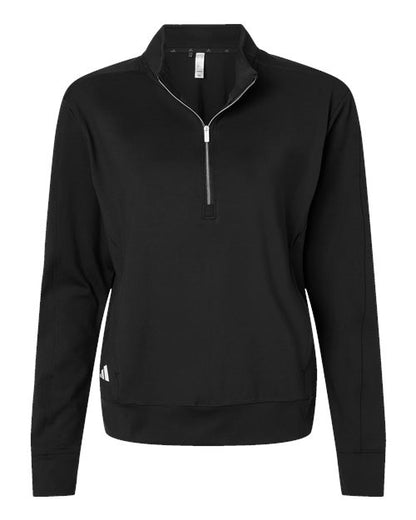 adidas A1002 Women's Ultimate365 Quarter-Zip Pullover - Black - Front