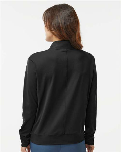 adidas A1002 Women's Ultimate365 Quarter-Zip Pullover - Black - OnModelBack