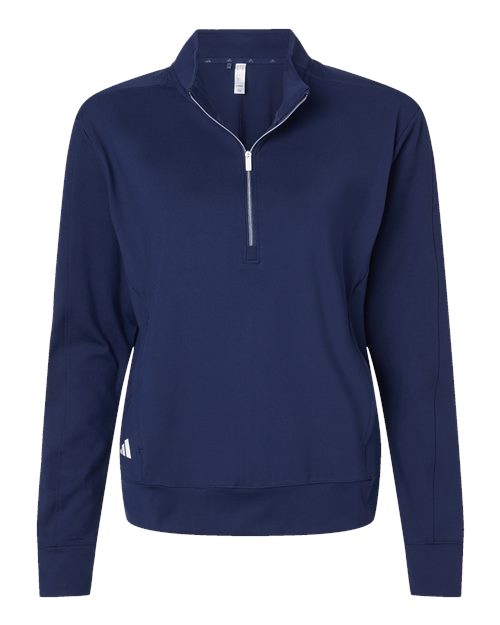adidas A1002 Women's Ultimate365 Quarter-Zip Pullover - Collegiate Navy - Front