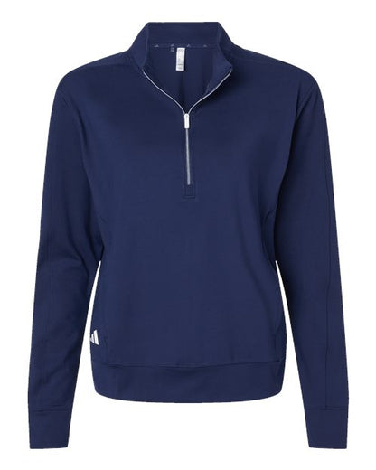 adidas A1002 Women's Ultimate365 Quarter-Zip Pullover - Collegiate Navy - Front