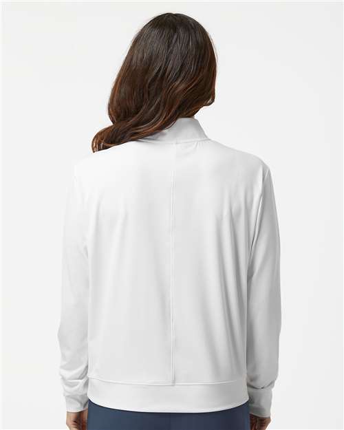 adidas A1002 Women's Ultimate365 Quarter-Zip Pullover - White - OnModelBack