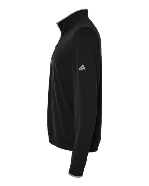 adidas A2002 Men's Performance Lightweight Quarter-Zip Pullover - Black/ Grey Three - DirectSide