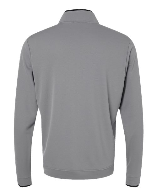 adidas A2002 Men's Performance Lightweight Quarter-Zip Pullover - Grey Three/ Black - Back