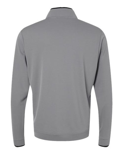 adidas A2002 Men's Performance Lightweight Quarter-Zip Pullover - Grey Three/ Black - Back