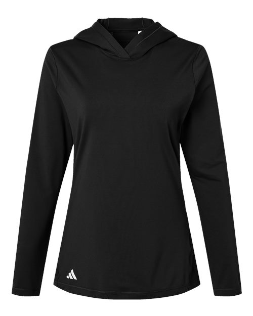 adidas A1003 Women's Performance Hooded Pullover - Black - Front