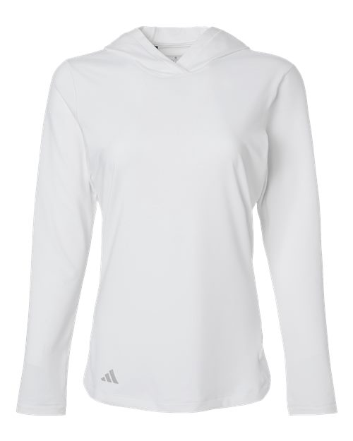 adidas A1003 Women's Performance Hooded Pullover - White - Front