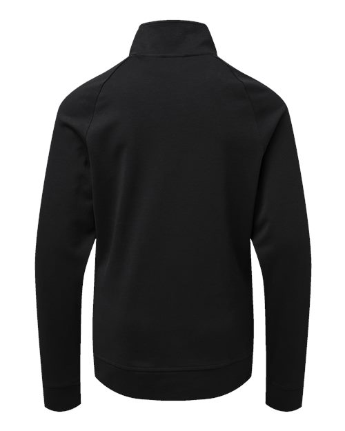 adidas A4001 Youth Performance Quarter-Zip Pullover - Black - Back
