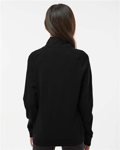 adidas A4001 Youth Performance Quarter-Zip Pullover - Black - OnModelBack