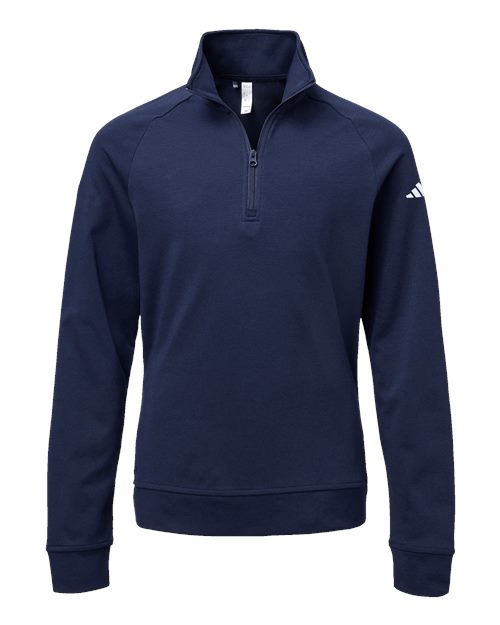 adidas A4001 Youth Performance Quarter-Zip Pullover - Collegiate Navy - Front