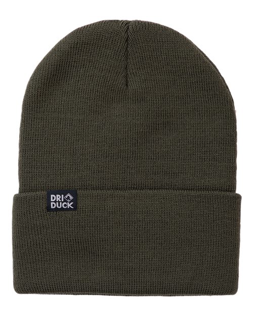 DRI DUCK 3523 Coleman Cuffed Beanie - Fatigue - Front