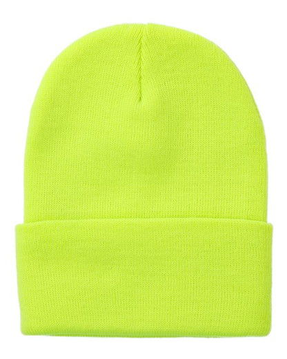 DRI DUCK 3523 Coleman Cuffed Beanie - Neon Yellow - Back