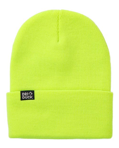 DRI DUCK 3523 Coleman Cuffed Beanie - Neon Yellow - Front