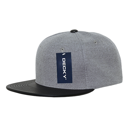 Decky-1115-6 Panel High Profile Structured Melton Vinyl Snapback