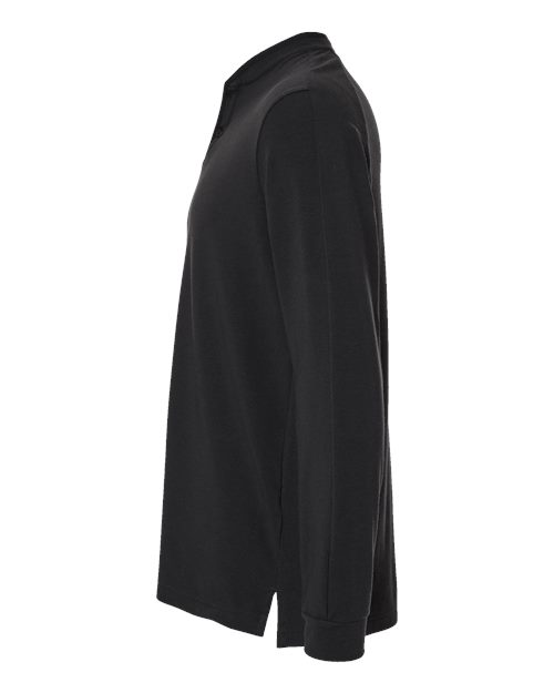 adidas A597 Men's Henley Long Sleeve T-Shirt - Black - DirectSide