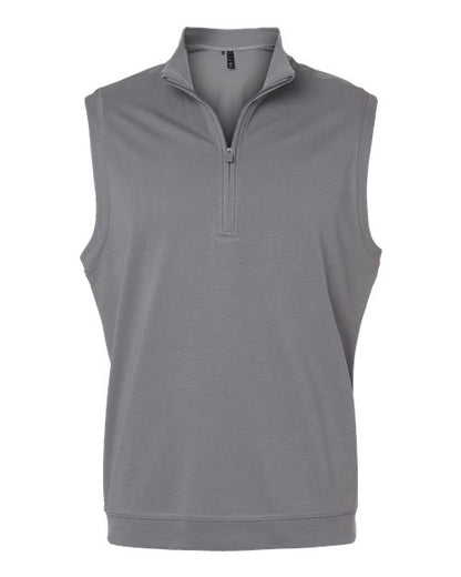 adidas A599 Men's Club Quarter-Zip Vest - Grey Three - Front