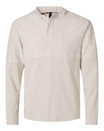 adidas A607 Men's Half-Zip Hooded Anorak - Alumina - Front