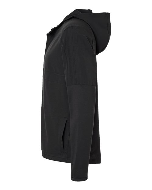 adidas A607 Men's Half-Zip Hooded Anorak - Black - DirectSide