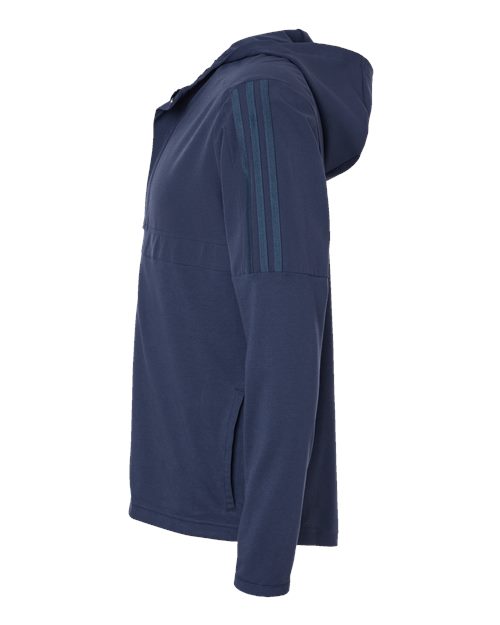 adidas A607 Men's Half-Zip Hooded Anorak - Crew Navy - DirectSide