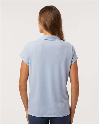 adidas A690 Women's Blended Polo - Blue Dawn Melange - OnModelBack