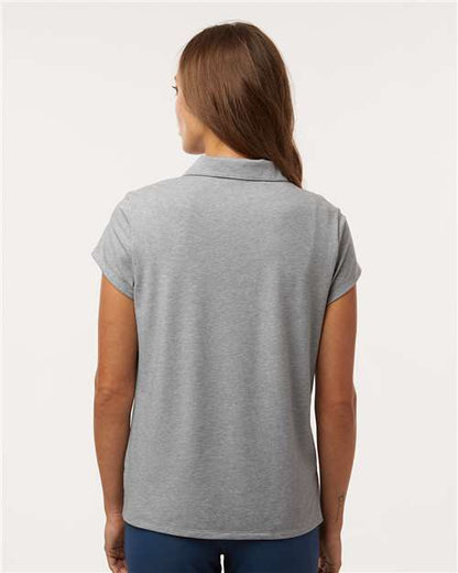 adidas A690 Women's Blended Polo - Grey Three Melange - OnModelBack