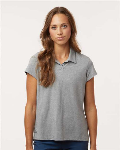 adidas A690 Women's Blended Polo - Grey Three Melange - OnModelFront