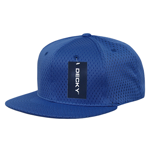 Decky-1128-Mesh Jersey Flat Bill Snapbacks