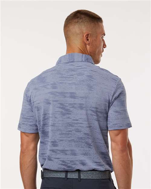 adidas A2005 Men's Ultimate365 Textured Stripe Polo - Blue Spark/ Preloved Ink - OnModelBack