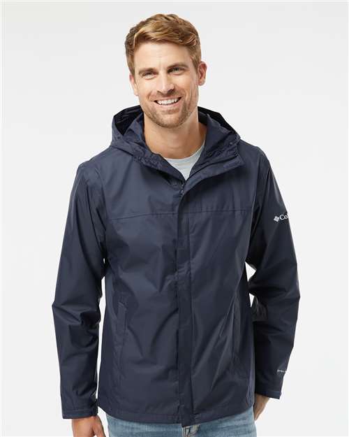 Columbia 212480 Men's Watertight™ II Rain Jacket - Collegiate Navy - OnModelFront