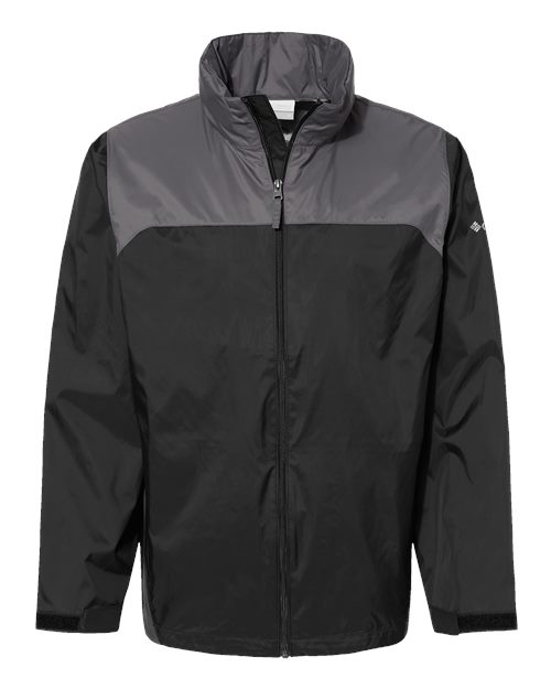 Columbia 212476 Men's Glennaker Lake™ II Rain Jacket - Black/ City Grey - Front