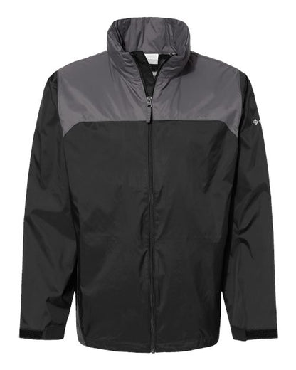 Columbia 212476 Men's Glennaker Lake™ II Rain Jacket - Black/ City Grey - Front