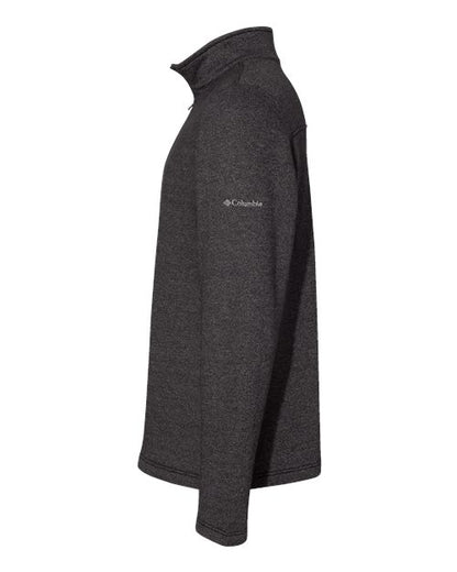 Columbia 212487 Men's Great Hart Mountain™ III Half-Zip Pullover - Black Heather - DirectSide