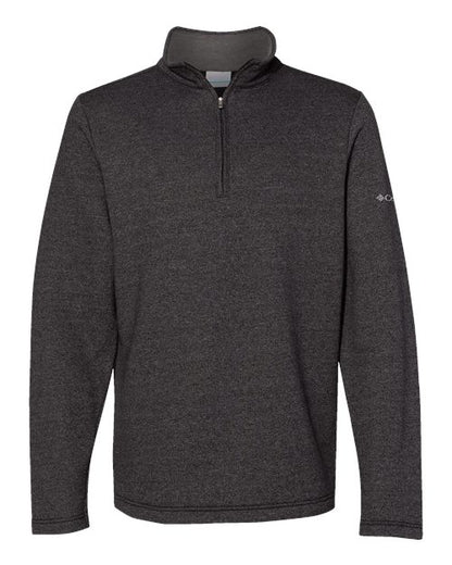 Columbia 212487 Men's Great Hart Mountain™ III Half-Zip Pullover - Black Heather - Front