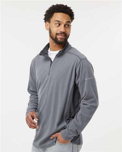 Columbia 212469 Men's Klamath Range™ II Half-Zip Pullover - City Grey/ Shark - OnModelSide