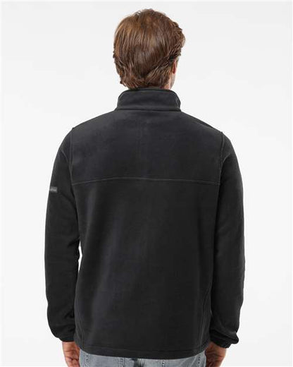 Columbia 212486 Men's Steens Mountain™ Fleece Half-Zip Pullover - Black - OnModelBack