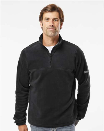 Columbia 212486 Men's Steens Mountain™ Fleece Half-Zip Pullover - Black - OnModelFront